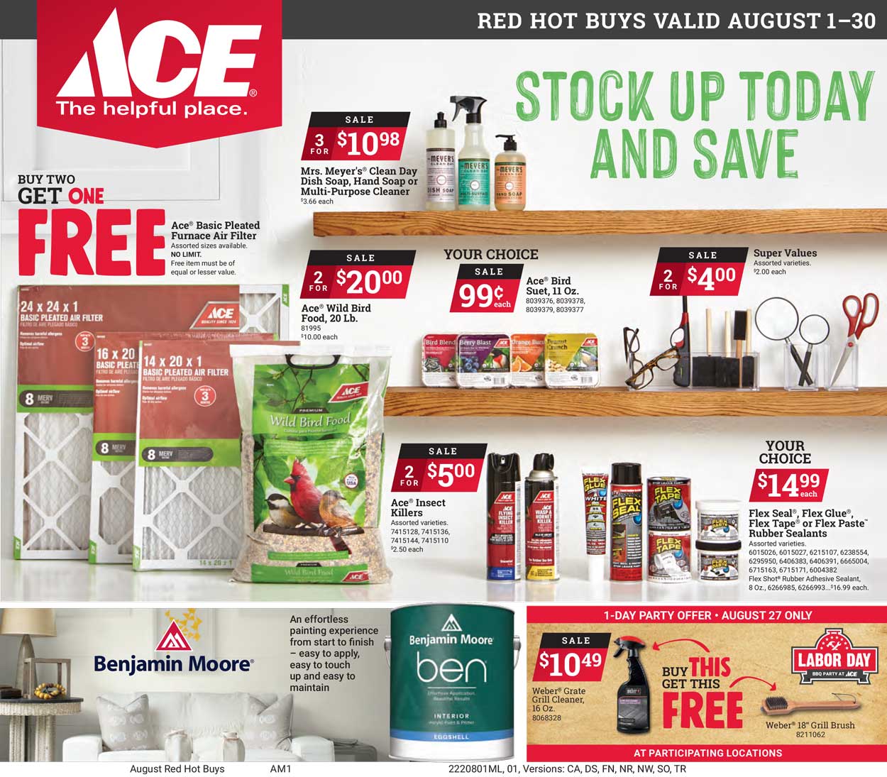 August Ace Red Hot Buys